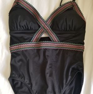 BEACH BETTY by Miracle Brands black one piece